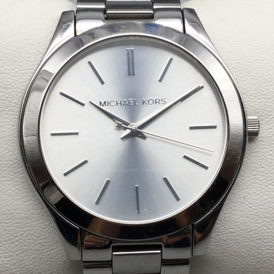 Michael Kors Jaryn Watch Men 42mm MK-3178 Silver Tone Stainless