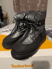 Timberland Ray City puffer waterproof mid Boots Black leather size UK 3.5