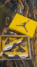 Jordan Air Jordan 4 Retro GS Tour Yellow/Black Leather Sneaker 6.5Y 408452-700