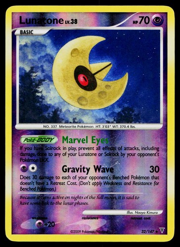 Lunatone 32/147 Rare Supreme Victors Pokemon Reverse Holo