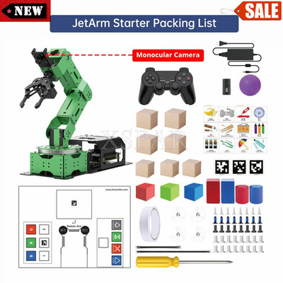 Hiwonder JetArm 6DOF Vision Robotic Arm with Depth Camera optional Version sup#