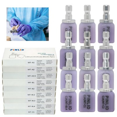 Dental MT Emax CAD Milling Blocks Lithium Disilicate Glass Ceramic Blocks CEREC