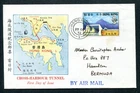 Hong Kong 1972 Cross-Harbour Tunnel $1 stamp on CPA FDC to Bermuda
