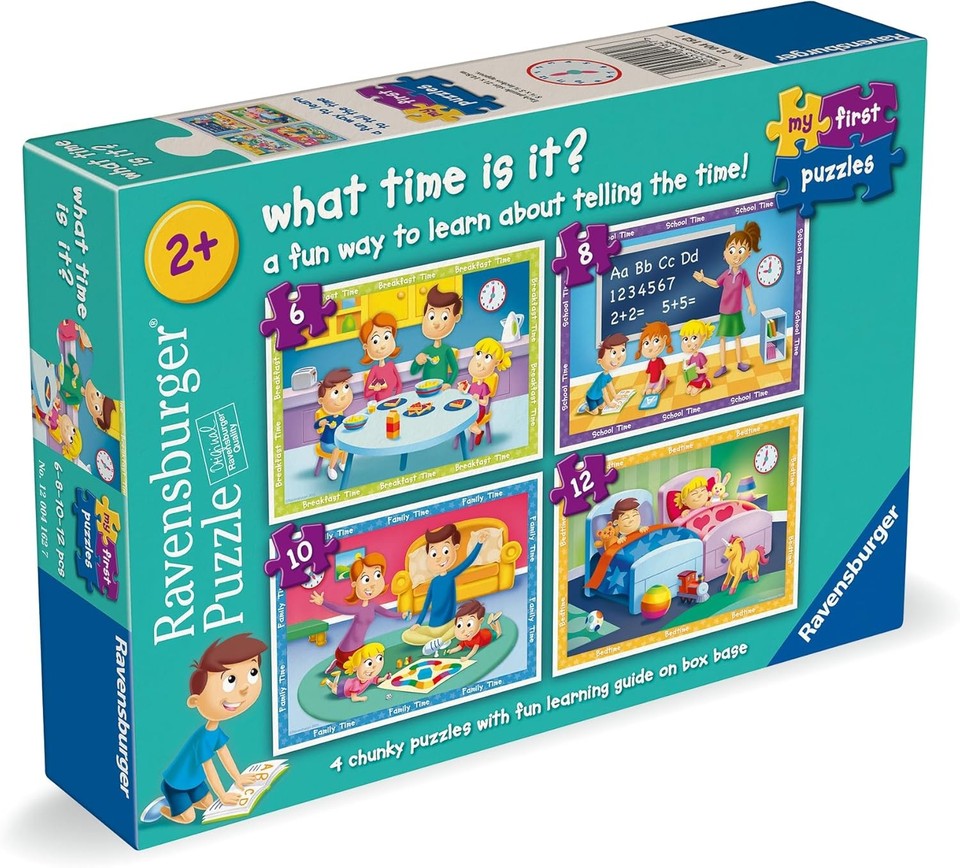 Time Jigsaw Ravensburger What's The Time - My First Jigsaw Puzzles for Kids Age 2 ...