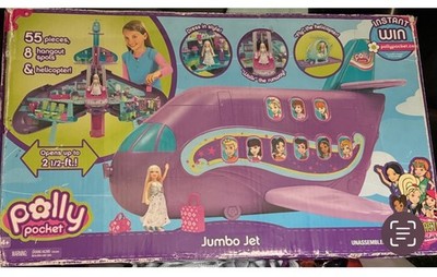 Polly Pocket Jumbo Jet Playset by Mattel sealed in original Box rare