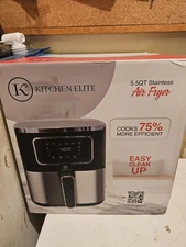 Kitchen Elite Digital Air Fryer with Touch Screen, PFAS-Free, Includes Cookbook