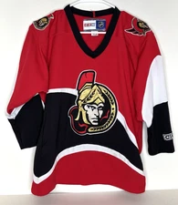 CCM Ottawa Senators Youth Large L/XL Hockey Jersey NHL CHL Stitched Appliques