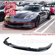 For Corvette C6 GS Z06 05-2013 ZR1 Style Carbon Fiber Front Bumper Lip Splitter