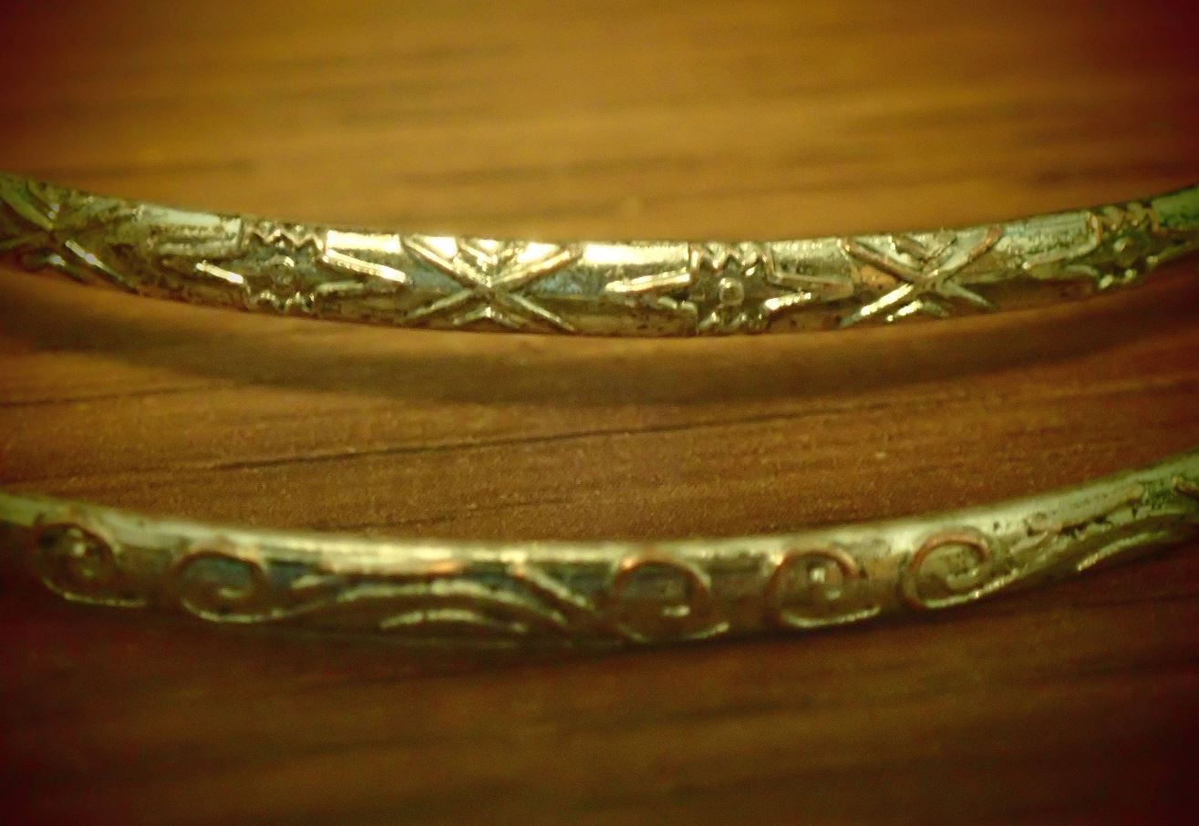 Two Bangle Sterling Silver Bracelets. Nicely deco… - image 2