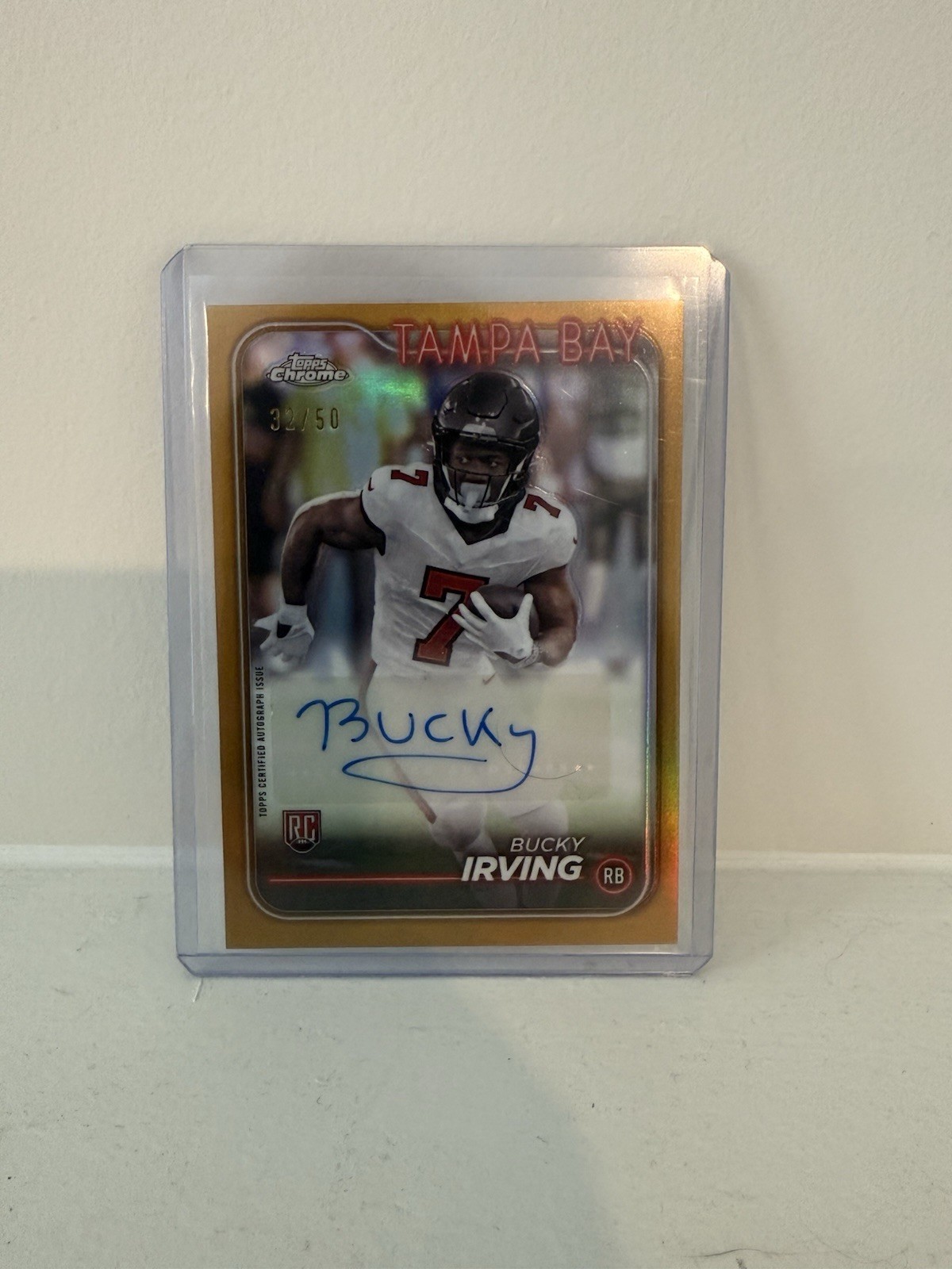 2024 Topps Chrome - Rookie Autographs Bucky Irving Gold Refractor /50