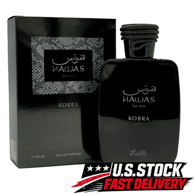 Rasasi Hawas Kobra for Him EDP 100ml 3.4oz Men Fresh Aquatic