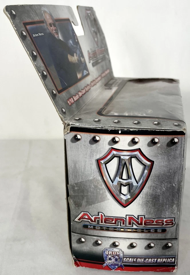 ArlenNess Motorcycles Outlaw Steel Iron Legends 1/18 Scale Box Little Rough - Image 4 of 4