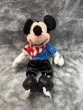 The Disney Store Iceskating Mickey Bean Bag Plush
