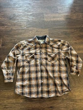 Jesse James Work Wear West Coast Choppers Mens Pearl Snap Shirt Size XL