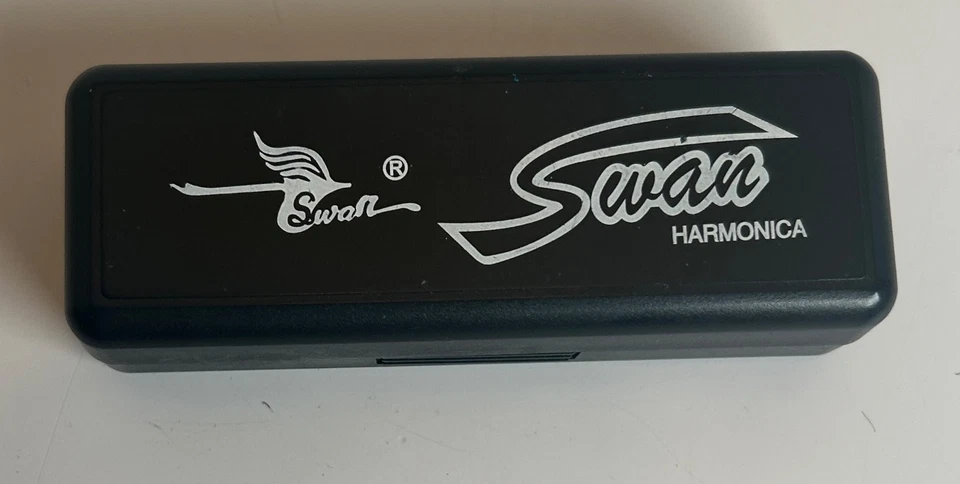 Swan Harmonica 10 Hole Key of C Instructions & Case Silver - Image 2 of 4