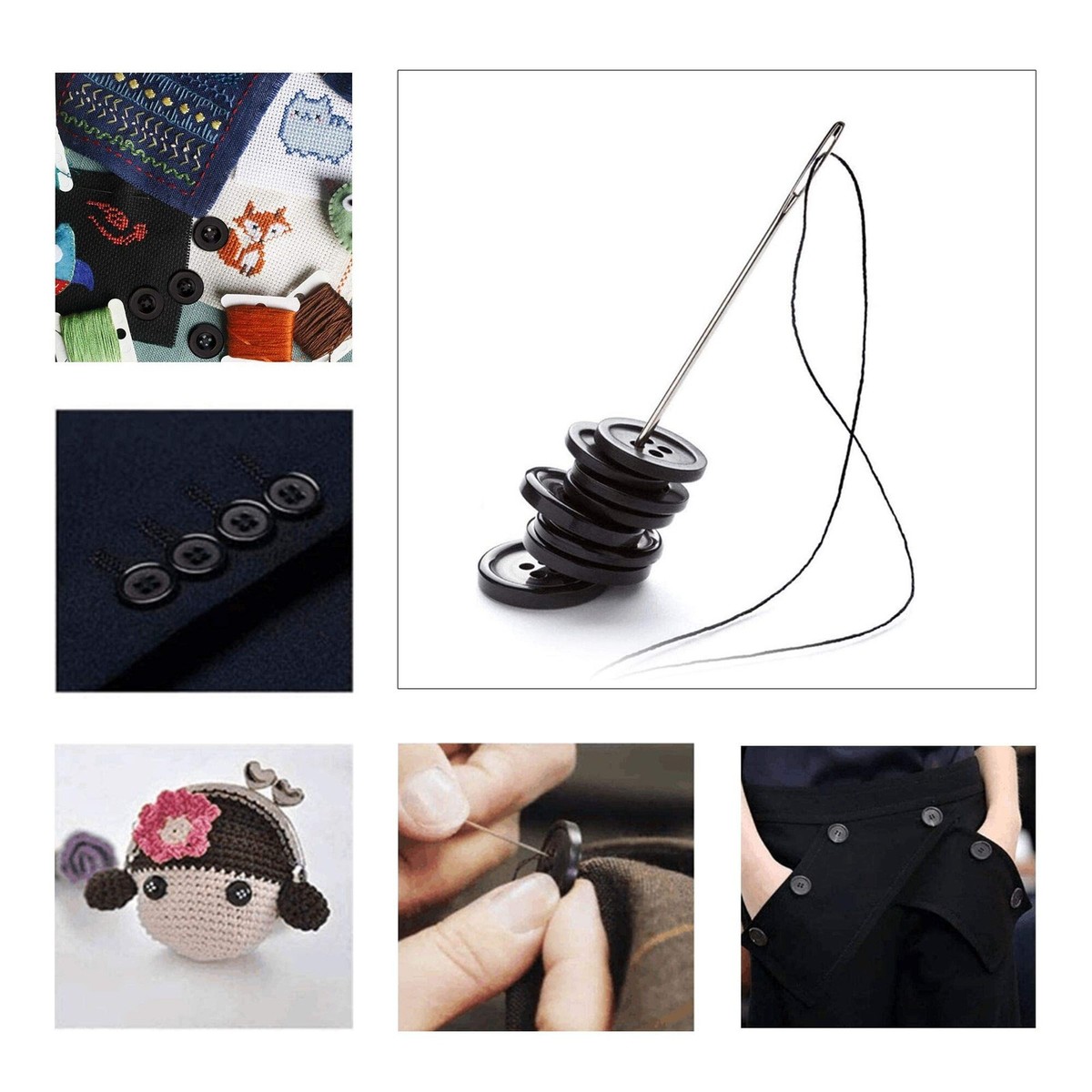 black buttons in bulk