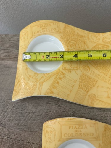 Villeroy & Boch New Wave Caffe London Snack Plates Yellow Set Of 2 - Picture 8 of 15