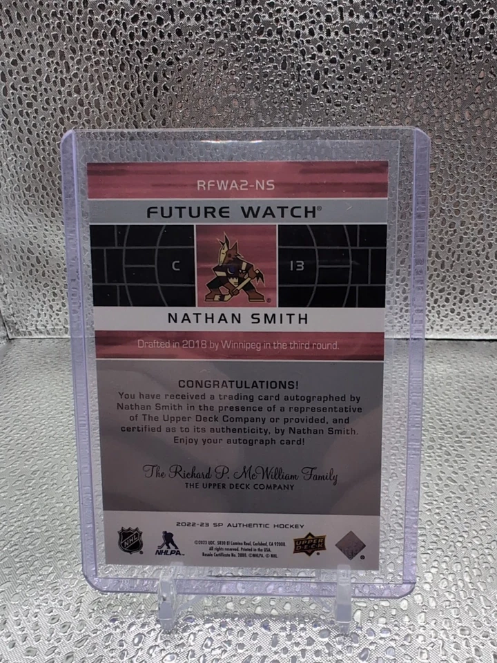 2022-23 SP Authentic '02-03 Retro Future Watch Autographs #RFWA2NS Nathan Smith/ - Image 2 of 2