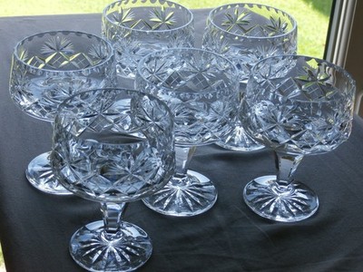 6 x Vintage Edinburgh Kristall Dessert / Champagner Coupés - Top Zustand