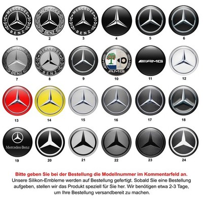 Felgen Nabenkappen Emblem Aufkleber MERCEDES  Dekoratives Rim Badge
