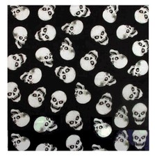 Tossed Multi Skull Skeleton Bone BANDANA Head Face Neck Scarf Wrap Cover Scarves