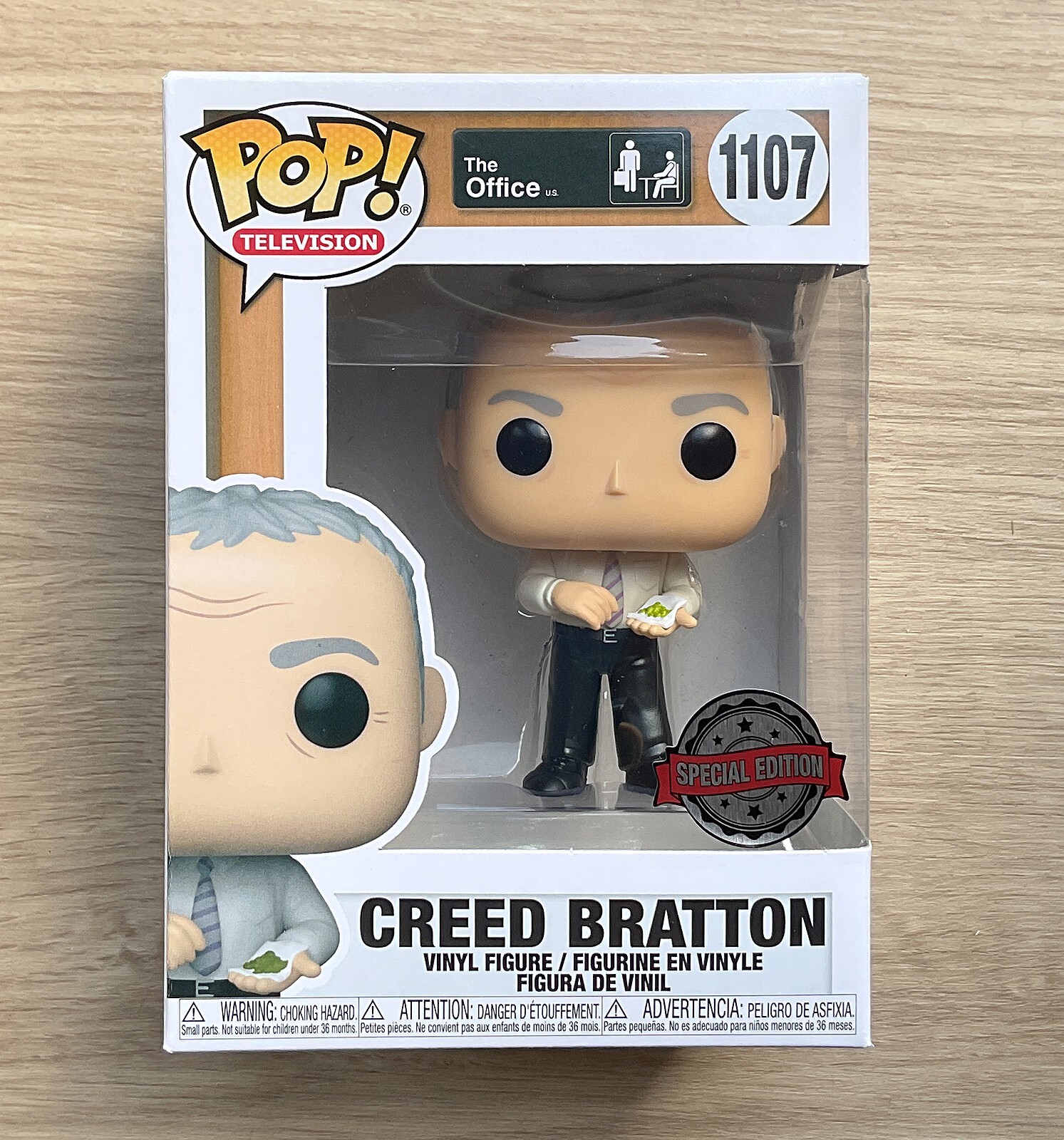 Funko Pop The Office Creed Bratton Con Frijoles Mung #1107 + Protector Gratuito