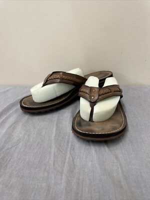 COLLECTIONS BY CLARK Honey Brown FENNER NERICE Flip Flop Sandals Women's 10  FS