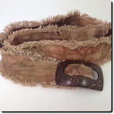 Handmade Judy Diaz Brown Fabric Belt from Columbia accessory 40 X 2.5