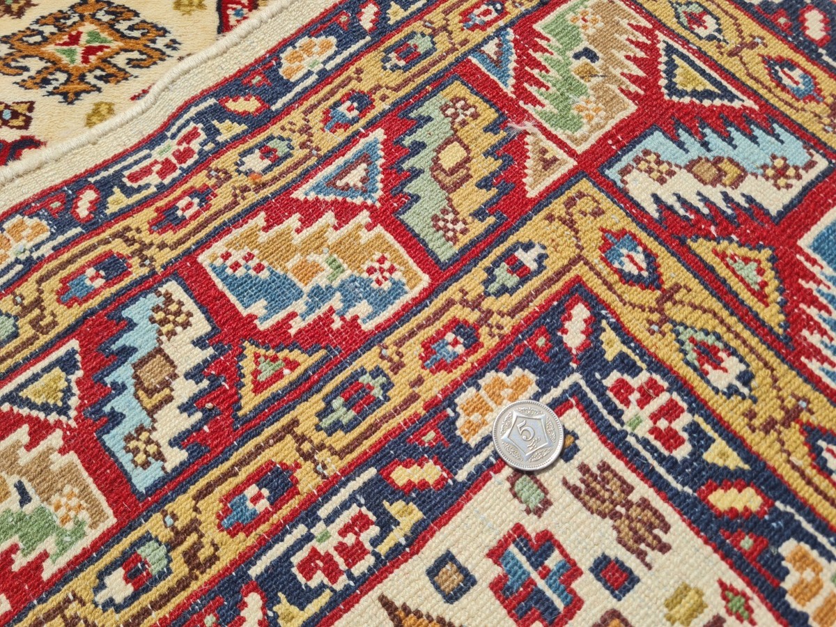 【Vintage】Hand Knit Rug 170×100 Amazing Hand Knotted Vintage Jaipuri Wool Area Rug 6.10 x