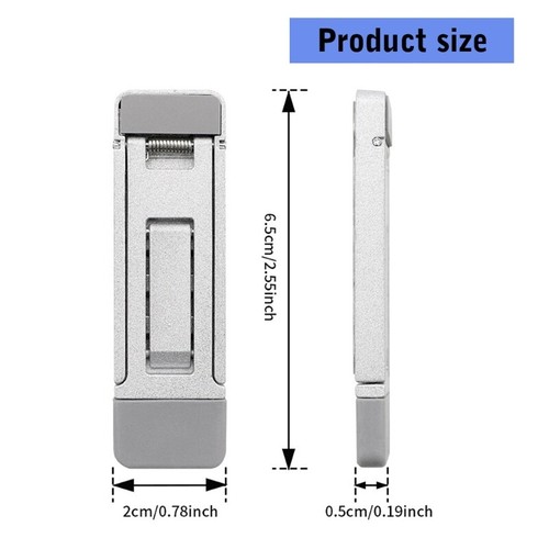 2Pcs Mobile Phone Holder Stand Metal Cellphone Desktop Tablet Bracket Support - Afbeelding 8 van 10