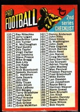 1971 Topps 106 Checklist NFL No ink