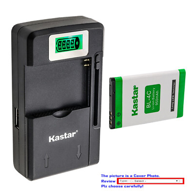 Kastar BL4C Battery Smart Charger for Nokia 6301 6301B 7200 7270 7705 8208 Twist