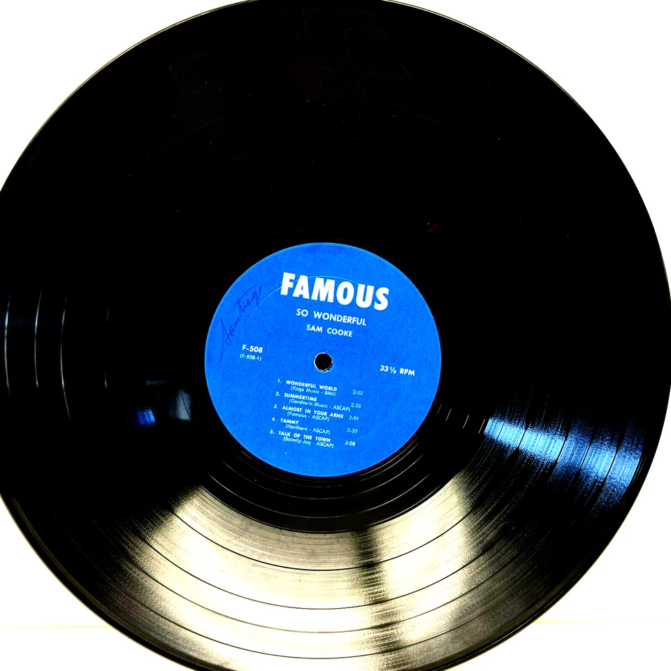 Sam Cooke So Wonderful 1969 Vinyl Famous Records 1st Press - Image 2 of 4