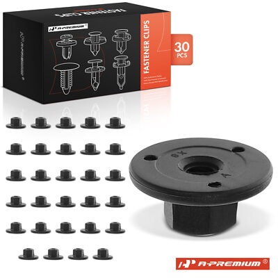 A-Premium 30x M4.8-1.61 Nylon Hex Head Retainer Clips Nut Self-Threading for BMW