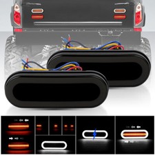 2x Led Truck Trailer Turn Tail Brake Lights Flowing Drl Stop Reverse Lamp Oval 2x Led Truck Trailer Turn Tail Brake Lights Flowing Drl Stop Reverse Lamp Oval