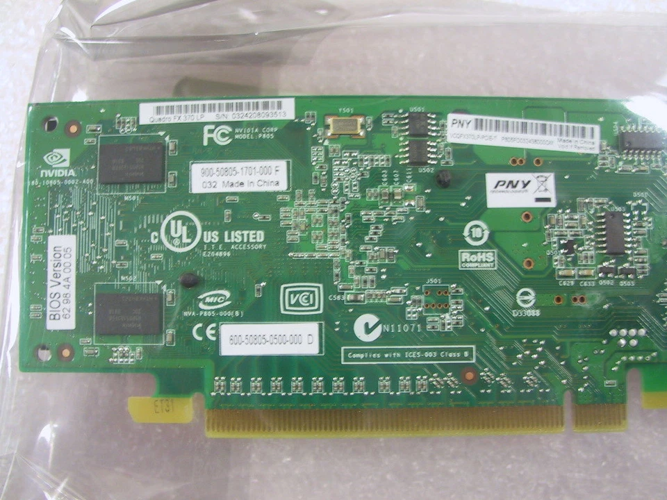 NEW PNY 256MB NVIDIA Quadro FX 370 DMS59 VCQFX370LP-PCIE Graphic Card - Image 2 of 3