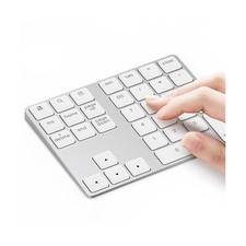 Lekvey Bluetooth Number Pad, Aluminum Rechargeable Wireless Numeric Keypad Sl...