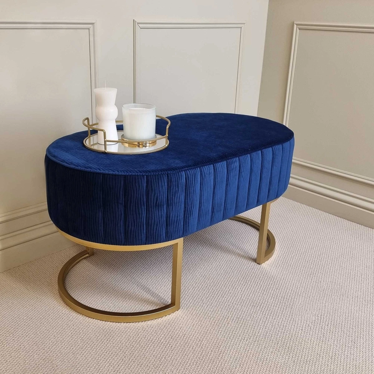 Blue 2024 upholstered bench