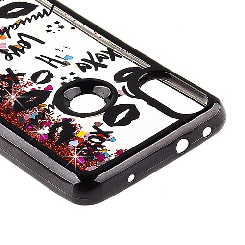 For Alcatel 3V (2019) - Waterfall Chrome Glitter Liquid Design Armor Cover Case - Picture 19 of 25