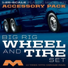 Moebius 1/25 Big Rig Wheel and Tire Set (10) 1010