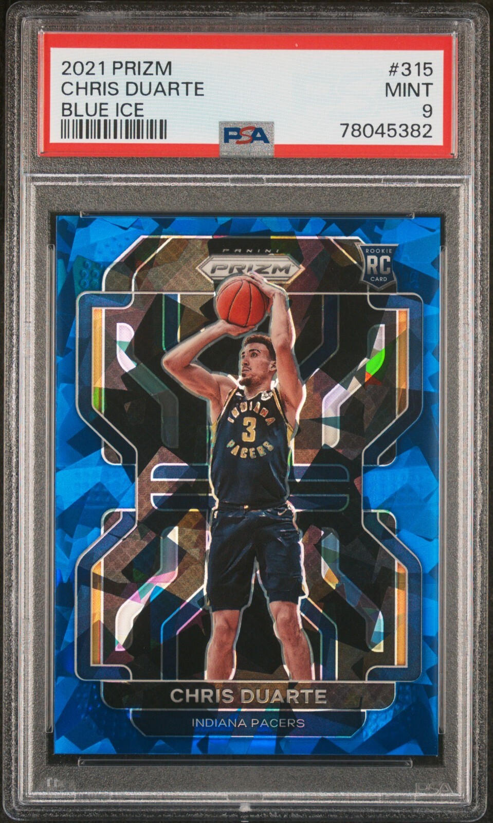 Chris Duarte 2021 Prizm Blue Ice /125 PSA 9 #315