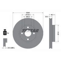 Textar 2X Bremsscheibe Vorne Ø255 Mm InnenbelüFtet FüR Toyota Prius Stufenheck