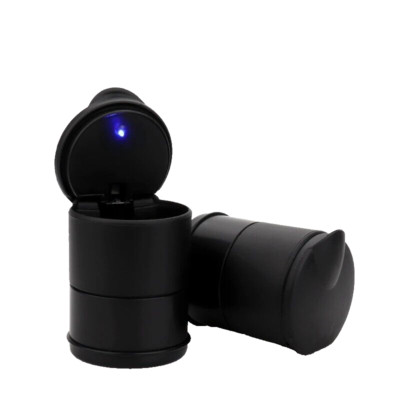 LED Auto Aschenbecher - dezent, elegant und praktisch schwarz | rauchfrei
