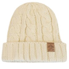 Cable Knit Winter Beanie Fleece Lined Cuffed Ski Cap Women Men Warm Cold Hat