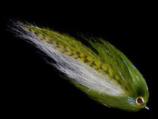 Gut-Buster, GT Brush Fly, Olive/White, 406Flies