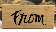 PSX "FROM" Wooden Handle Rubber Stamp C-2508