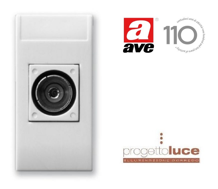 PRESA COASSIALE TV/SAT DIRETTA DOMUS AVE SISTEMA 44 441096IF BIANCO