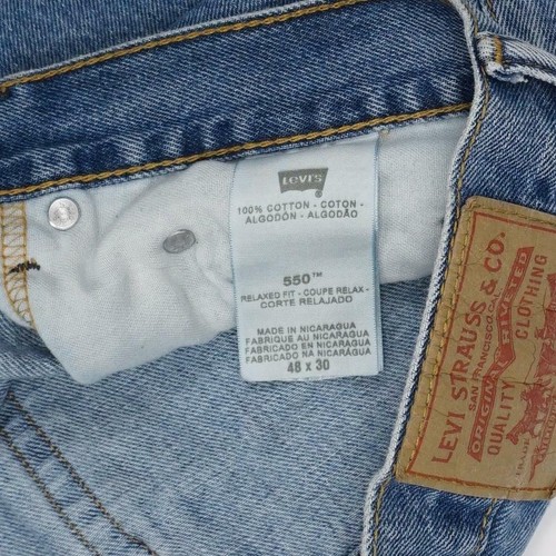 Levi Strauss 550 entspannte Passform konische Beinjeans mittelgewaschen Denim Herren 48x30 - Bild 6 von 10