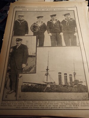A2b Ephemera 1914 WW1 Bild James Thomas Harry George Murfield 