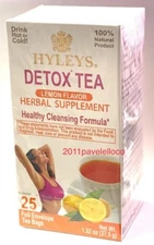 Hyleys DETOX TEA  ~ Lemon Flavor ~ Healthy Cleansing 25 Tea Bags